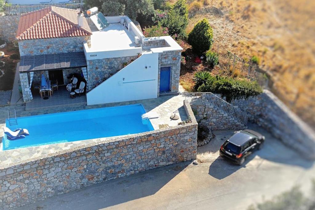 Villa Mavri Ruhige Private Pool Villa, Meerblick Agia Paraskevi  Exteriér fotografie